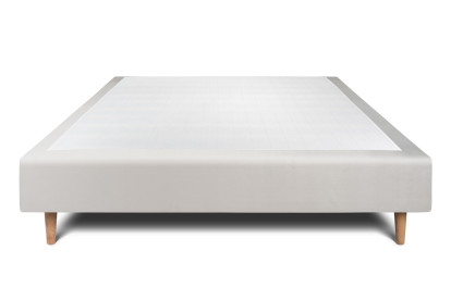 Sommier Tapissier 150x190 cm - H35 cm - Velours - Gris clair