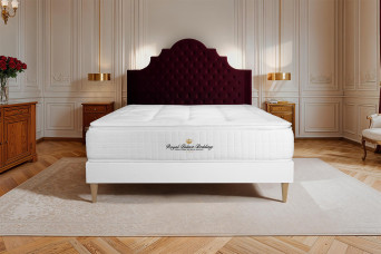 Ensemble Matelas Sommier 140x190 cm - Sommier Blanc (en kit) - George V Ensemble Matelas Sommier 140x190 cm - Sommier Blanc (en kit) - George V
