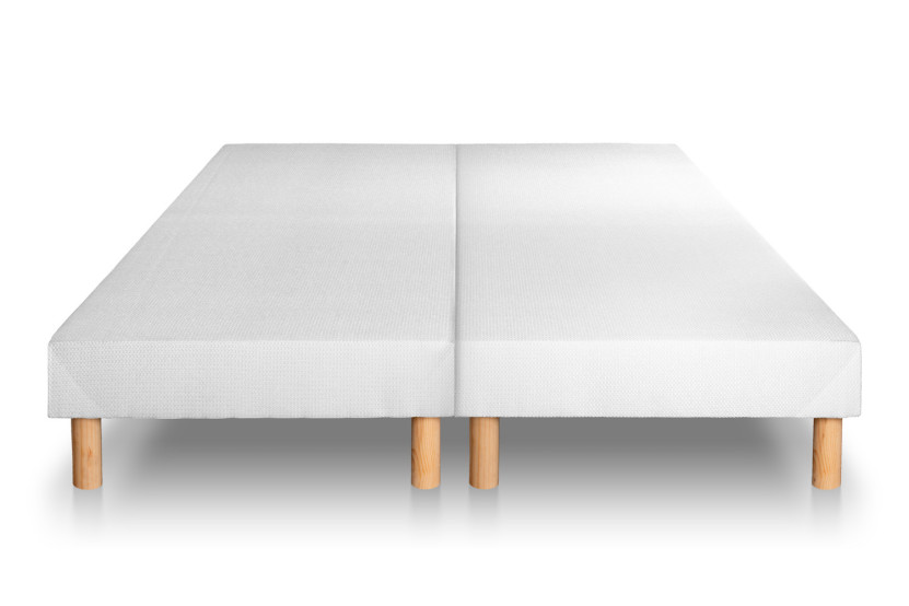 Ensemble Matelas Sommier 160x200 cm - 2 Sommiers Blancs - Exclusive