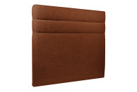 Lit 135x190 cm - Sommier tapissier H29 cm + tête de lit à lignes - Tissu Bouclette Terracotta Lit 135x190 cm - Sommier tapissier H29 cm + tête de lit à lignes - Tissu Bouclette Terracotta