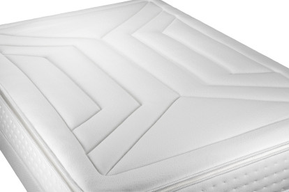 Ensemble Matelas Sommier 140x200 cm - Sommier Gris (déjà monté) - Vingt-Quatre PLUS