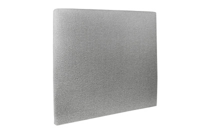 Lit 160x200 cm - Sommier à lattes H29 cm + tête de lit tapissée - Tissu Bouclette Gris