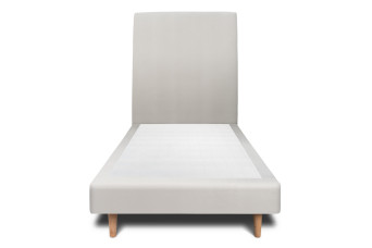 Lit 90x190 cm avec Tête de lit tapissée - Tissu Velours