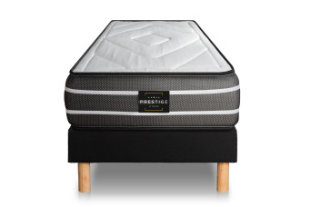 Ensemble Matelas Sommier 80x200 cm - Sommier Noir (déjà monté) - Exclusive