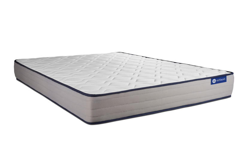 Pack lit complet 200x200 cm - Matelas + Sommier Blanc (en kit) + 2 oreillers + Couette - Actilatex Form