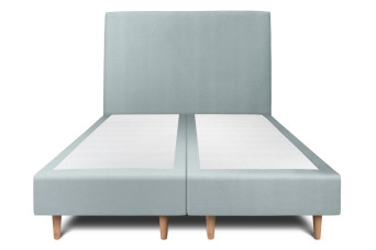 Lit 2x90x200 cm avec Tête de lit tapissée - Tissu Velours