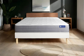 Ensemble Matelas Sommier 200x200 cm - Sommier Blanc (en kit) - Actiflex Dream