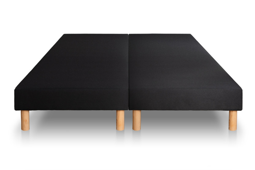 Ensemble Matelas Sommier 200x200 cm - 2 Sommiers Noirs (déjà monté) - Supérieur