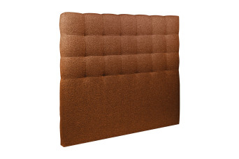 Tête de lit 200 cm Capitonnée - Tissu Bouclette Terracotta