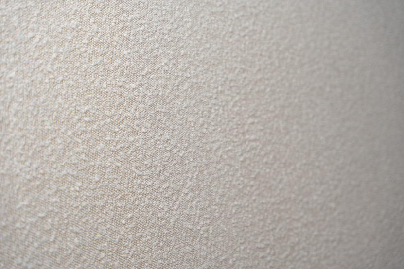 Lit 150x190 cm avec Tête de lit tapissée - Tissu Bouclette