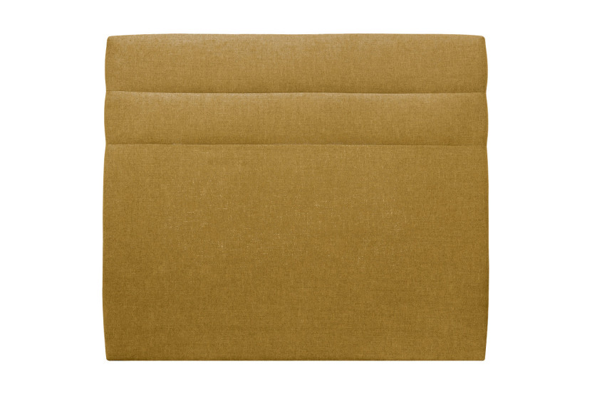 Tête de lit 160 cm Lignes - Tissu Toile Natté Jaune