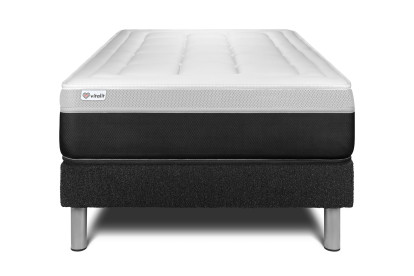 Ensemble Matelas Sommier 90x200 cm - Sommier Noir (en kit) - Vital Form