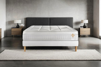 Ensemble Matelas Sommier 140x190 cm - Sommier Blanc (en kit) - Vingt-Huit