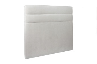 Tête de lit 160 cm Lignes - Tissu Velours Gris Clair