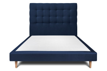 Lit 160x200 cm avec Tête de lit capitonnée - Tissu Velours