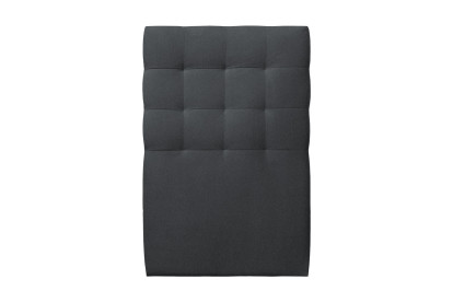 Lit 90x190 cm - Sommier tapissier H29 cm + tête de lit capitonnée - Tissu Velours Gris Anthracite