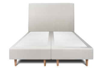 Lit 2x80x200 cm avec Tête de lit tapissée - Tissu Velours