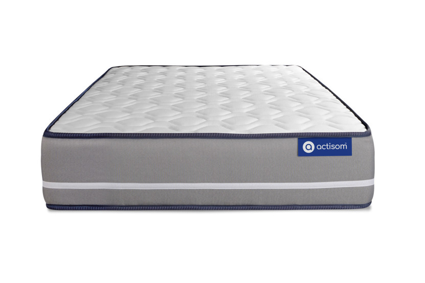 Ensemble Matelas Sommier 90x200 cm - Sommier Blanc (en kit) - Actimemo Pur