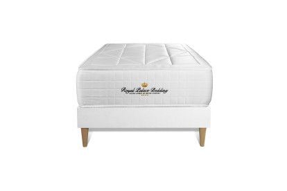 Ensemble Matelas Sommier 90x200 cm - Sommier Blanc (déjà monté) - Windsor