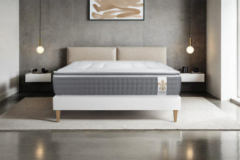 Ensemble Matelas Sommier 180x200 cm - Sommier Blanc (en kit) - Vingt-Six PLUS
