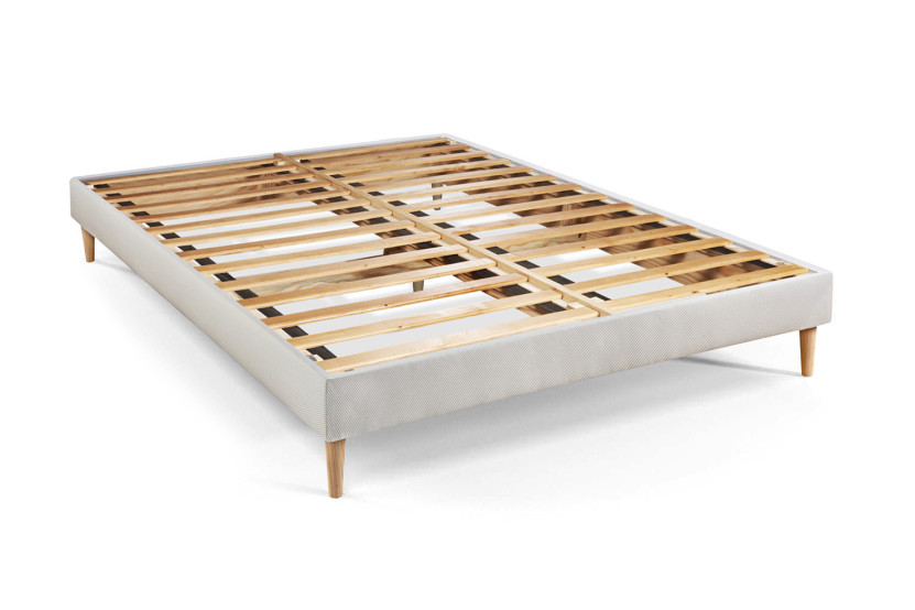 Ensemble Matelas Sommier 140x200 cm - Sommier Blanc (en kit) - Le Paisible