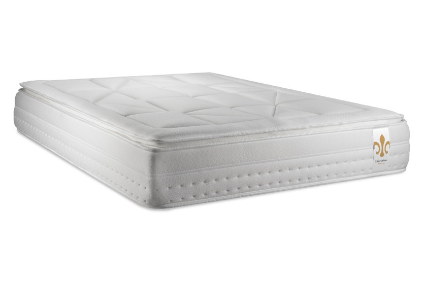 Pack lit complet 160x200 cm - Matelas + Sommier Blanc + 2 oreillers + Couette - Vingt-Huit PLUS