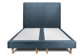 Lit 2x80x200 cm avec Tête de lit tapissée - Tissu Bouclette