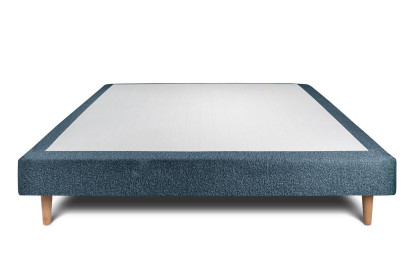 Sommier Tapissier 140x190 cm - H29 cm - Bouclette - Bleu
