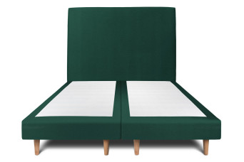 Lit 2x90x200 cm avec Tête de lit tapissée - Tissu Velours