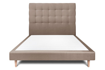 Lit 150x200 cm avec Tête de lit capitonnée - Tissu Velours