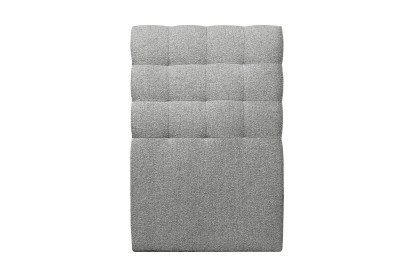 Lit 90x200 cm - Sommier tapissier H29 cm + tête de lit capitonnée - Tissu Bouclette Gris