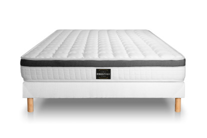Ensemble Matelas Sommier 140x200 cm - Sommier Blanc (en kit) - Supérieur