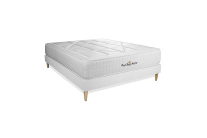 Ensemble Matelas Sommier 160x200 cm - Sommier Blanc (déjà monté) - Windsor