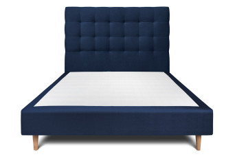 Lit 150x200 cm avec Tête de lit capitonnée - Tissu Velours