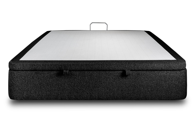 Sommier Coffre 200x200 cm - Bouclette - Noir