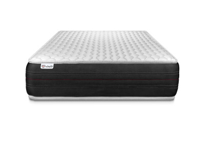 Ensemble Matelas Sommier 90x190 cm - Sommier Blanc (en kit) - Vitalspring
