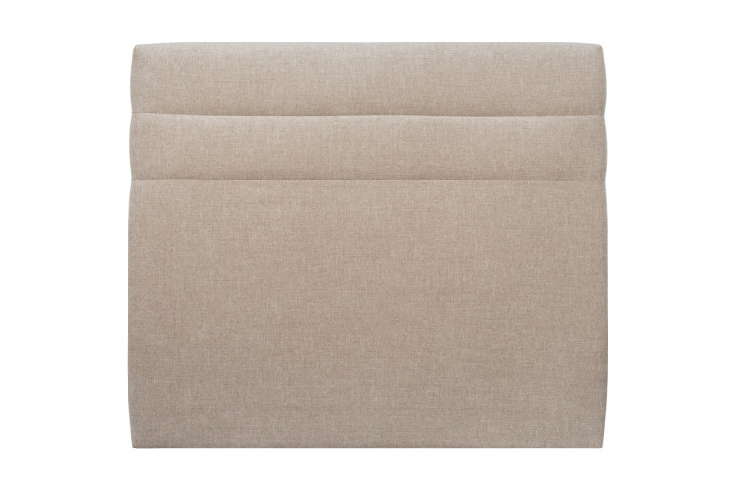 Tête de lit 180 cm Lignes - Tissu Toile Natté Beige Brun