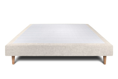Sommier Tapissier 140x200 cm - H29 cm - Toile nattée - Beige clair