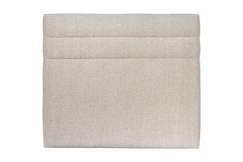 Tête de lit 200 cm Lignes - Tissu Bouclette Beige Clair