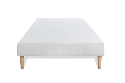 Ensemble Matelas Sommier 90x200 cm - Sommier Blanc (déjà monté) - Le Délicat