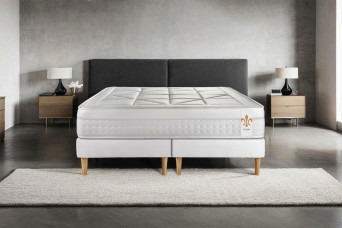Ensemble Matelas Sommier 180x200 cm - 2 Sommiers Blanc - Vingt-Huit