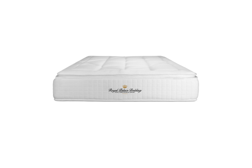 Ensemble Matelas Sommier 160x200 cm - Sommier Blanc (déjà monté) - George V