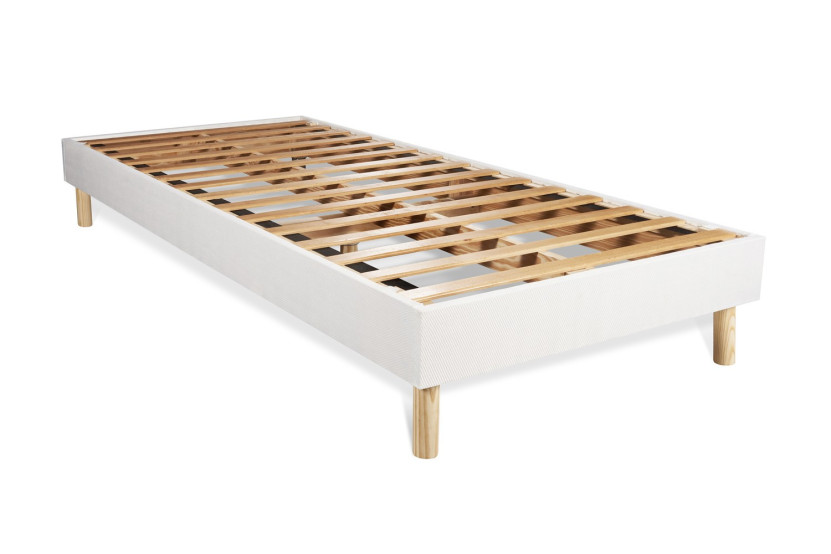 Ensemble Matelas Sommier 90x200 cm - Sommier Blanc (en kit) - Actiflex Morpho