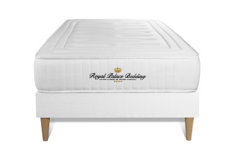Ensemble Matelas Sommier 90x190 cm - Sommier Blanc (déjà monté) - Nottingham Ensemble Matelas Sommier 90x190 cm - Sommier Blanc (déjà monté) - Nottingham