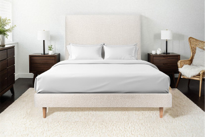 Sommier Tapissier 140x190 cm - H29 cm - Bouclette - Beige clair