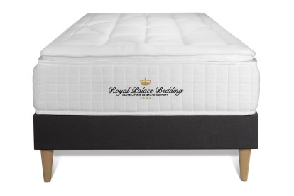 Ensemble Matelas Sommier 90x190 cm - Sommier Noir (déjà monté) - George V