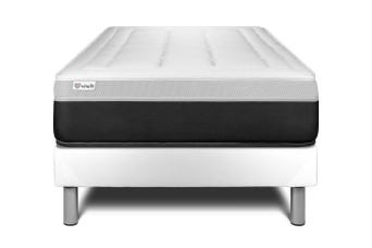 Ensemble Matelas Sommier 90x200 cm - Sommier Blanc (en kit) - Vital Form