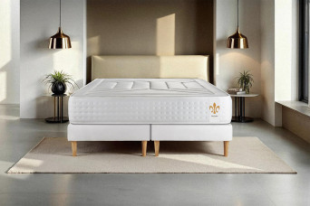 Ensemble Matelas Sommier 160x200 cm - 2 Sommiers Blanc - Vingt-Quatre