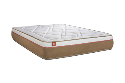 Ensemble Matelas Sommier 200x200 cm - 2 Sommiers Blanc - Le Soyeux