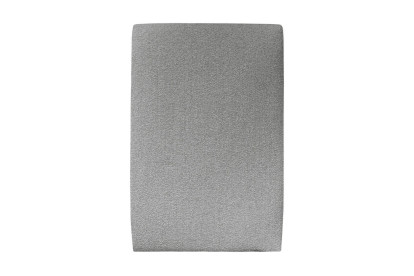 Lit 90x200 cm - Sommier à lattes H29 cm + tête de lit tapissée - Tissu Bouclette Gris